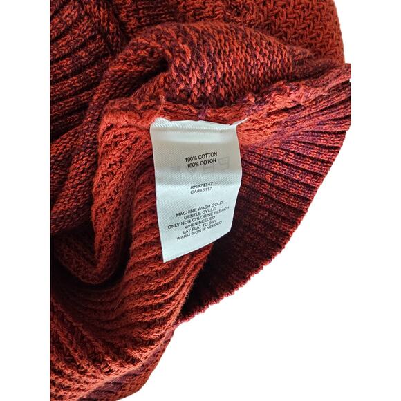 Natural Reflections Womens Sz S 100% Cotton Knit Hoodie Red Striped - Picture 7 of 7